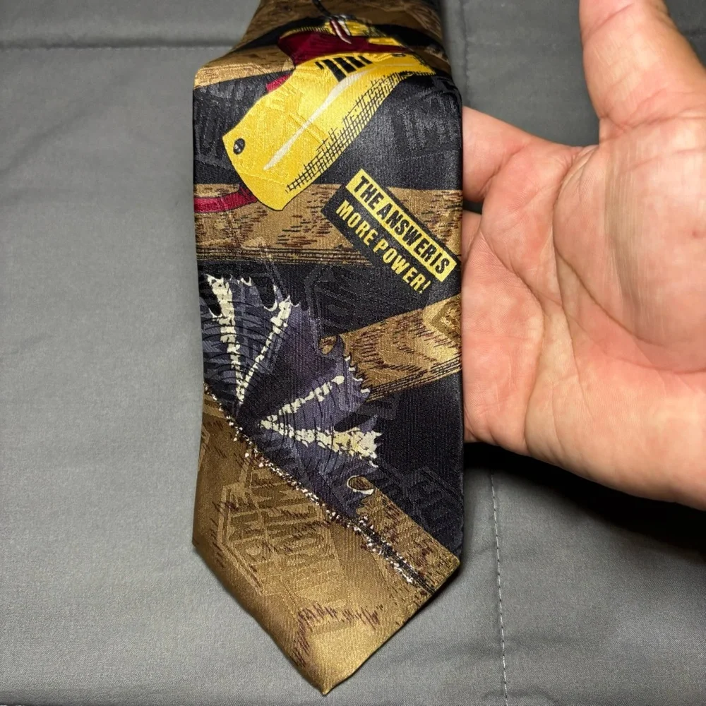 Home Improvement  Power Drill Necktie What is the Answer More Power Black Brown‎